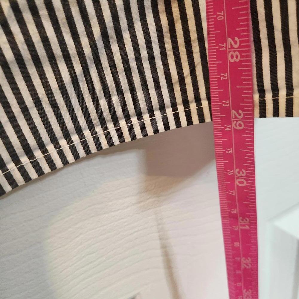 Calvin Klein Women's Striped Lace-Up Blouse- Size 0X - Picture 8 of 9